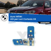 0 Aura W5W: LED per Luci Cortesia X6 (F16, F86) 2015 -2019 FINE SERIE: NO GARANZIA T10 (W5W) Aura Kit LED Premium chip 5700K - FINE SERIE: No garanzia