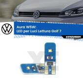 0 Aura W5W: LED per Luci Lettura Golf 7 2012 -2019 FINE SERIE: NO GARANZIA T10 (W5W) Aura Kit LED Premium chip 5700K - FINE SERIE: No garanzia
