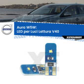 0 Aura W5W: LED per Luci Lettura V40 1995 -2004 FINE SERIE: NO GARANZIA T10 (W5W) Aura Kit LED Premium chip 5700K - FINE SERIE: No garanzia