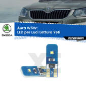 0 Aura W5W: LED per Luci Lettura Yeti (5L) 2009 -2017 FINE SERIE: NO GARANZIA T10 (W5W) Aura Kit LED Premium chip 5700K - FINE SERIE: No garanzia