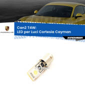 0 Can2 T4W: LED per Luci Cortesia Cayman (987) 2005 -2013 BA9S (T4W) LED Luce Laterale 2Ultra Led - Bianco Lunare