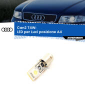 0 Can2 T4W: LED per Luci posizione A4 (B5) 1994 -2001 BA9S (T4W) LED Luce Laterale 2Ultra Led - Bianco Lunare