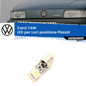 0 Can2 T4W: LED per Luci posizione Passat (B3) 1988 -1996 BA9S (T4W) LED Luce Laterale 2Ultra Led - Bianco Lunare