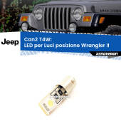 0 Can2 T4W: LED per Luci posizione Wrangler II (TJ) 1996 -2005 BA9S (T4W) LED Luce Laterale 2Ultra Led - Bianco Lunare