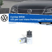 0 Cyclop W5W: LED per Luci Vano Portaoggetti Phaeton 2002 -2016 FINE SERIE: NO GARANZIA (W5W) T10 Coppia LED Frontale per Luci Posizione Cortesia Targa - Cyclop - FINE SERIE: NO GARANZIA