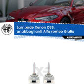 0 D3S: Lampade xenon di ricambio per Alfa romeo Giulia  senza luci svolta con impianto Xenon di serie D3S:  Lampade HID Xenovision XT