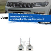 0 D3S: Lampade xenon di ricambio per Jeep Compass II LPR con impianto Xenon di serie D3S:  Lampade HID Xenovision XT