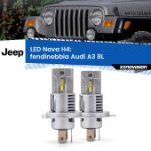 0 Anabbaglianti LED Jeep Wrangler II TJ 1996 - 2005: H4 Nava H4: Kit LED Nava 20.000Lumen