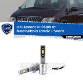 0 Fendinebbia LED H1 9600Lm per Lancia Phedra 2002 - 2010 H1: Kit LED Accent 9600LM