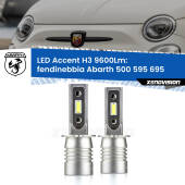 0 Fendinebbia LED H3 9600Lm per Abarth 500 595 695 2008 - 2022 H3: Kit LED Accent 9600LM