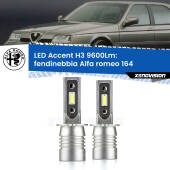 0 Fendinebbia LED H3 9600Lm per Alfa romeo 164  1987 - 1998 H3: Kit LED Accent 9600LM