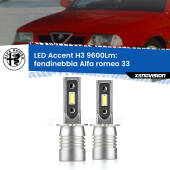 0 Fendinebbia LED H3 9600Lm per Alfa romeo 33  1990 - 1994 H3: Kit LED Accent 9600LM