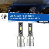 0 Fendinebbia LED H3 9600Lm per Alfa romeo MiTo restyling H3: Kit LED Accent 9600LM