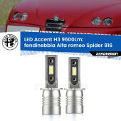 0 Fendinebbia LED H3 9600Lm per Alfa romeo Spider 916 1995 - 2005 H3: Kit LED Accent 9600LM