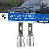 0 Fendinebbia LED H3 9600Lm per BMW Serie-7 E65, E66, E67 2001 - 2005 H3: Kit LED Accent 9600LM