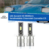0 Fendinebbia LED H3 9600Lm per Chevrolet Corvette C5 1997 - 2004 H3: Kit LED Accent 9600LM