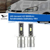 0 Fendinebbia LED H3 9600Lm per Daihatsu YRV 2000 - 2005 H3: Kit LED Accent 9600LM