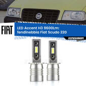 0 Fendinebbia LED H3 9600Lm per Fiat Scudo 220 1996 - 2003 H3: Kit LED Accent 9600LM