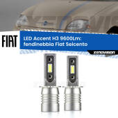 0 Fendinebbia LED H3 9600Lm per Fiat Seicento 1998 - 2010 H3: Kit LED Accent 9600LM