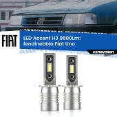0 Fendinebbia LED H3 9600Lm per Fiat Uno 1983 - 1995 H3: Kit LED Accent 9600LM