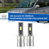 0 Fendinebbia LED H3 9600Lm per Hyundai Atos prime MX 1997 - 2008 H3: Kit LED Accent 9600LM