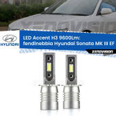 0 Fendinebbia LED H3 9600Lm per Hyundai Sonata MK III EF 1998 - 2002 H3: Kit LED Accent 9600LM