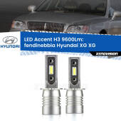0 Fendinebbia LED H3 9600Lm per Hyundai XG XG 1998 - 2002 H3: Kit LED Accent 9600LM
