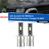 0 Fendinebbia LED H3 9600Lm per Isuzu Trooper III Mk3 2000 - 2006 H3: Kit LED Accent 9600LM
