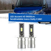 0 Fendinebbia LED H3 9600Lm per Iveco Daily II Mk1 1999 - 2006 H3: Kit LED Accent 9600LM