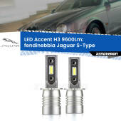 0 Fendinebbia LED H3 9600Lm per Jaguar S-Type 1999 - 2007 H3: Kit LED Accent 9600LM