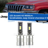 0 Fendinebbia LED H3 9600Lm per Jeep Grand cherokee II WJ, WG 1999 - 2004 H3: Kit LED Accent 9600LM