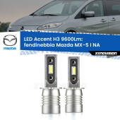 0 Fendinebbia LED H3 9600Lm per Mazda MX-5 I NA 1990 - 1998 H3: Kit LED Accent 9600LM