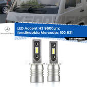 0 Fendinebbia LED H3 9600Lm per Mercedes 100 631 1988 - 1996 H3: Kit LED Accent 9600LM