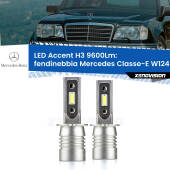 0 Fendinebbia LED H3 9600Lm per Mercedes Classe-E W124 1993 - 1995 H3: Kit LED Accent 9600LM