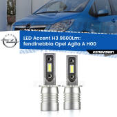 0 Fendinebbia LED H3 9600Lm per Opel Agila A H00 2000 - 2007 H3: Kit LED Accent 9600LM