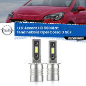 0 Fendinebbia LED H3 9600Lm per Opel Corsa D S07 Versione 1 H3: Kit LED Accent 9600LM