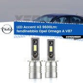 0 Fendinebbia LED H3 9600Lm per Opel Omega A V87 1986 - 1994 H3: Kit LED Accent 9600LM