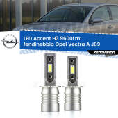 0 Fendinebbia LED H3 9600Lm per Opel Vectra A J89 1988 - 1995 H3: Kit LED Accent 9600LM