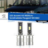 0 Fendinebbia LED H3 9600Lm per Peugeot 106 Mk2 1996 - 2004 H3: Kit LED Accent 9600LM