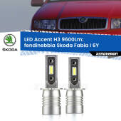 0 Fendinebbia LED H3 9600Lm per Skoda Fabia I 6Y 1999 - 2004 H3: Kit LED Accent 9600LM
