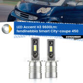 0 Fendinebbia LED H3 9600Lm per Smart City-coupe 450 1998 - 2004 H3: Kit LED Accent 9600LM
