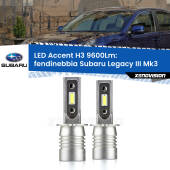 0 Fendinebbia LED H3 9600Lm per Subaru Legacy III Mk3 1998 - 2002 H3: Kit LED Accent 9600LM