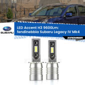0 Fendinebbia LED H3 9600Lm per Subaru Legacy IV Mk4 2003 - 2006 H3: Kit LED Accent 9600LM