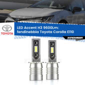 0 Fendinebbia LED H3 9600Lm per Toyota Corolla E110 1997 - 2001 H3: Kit LED Accent 9600LM