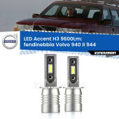 0 Fendinebbia LED H3 9600Lm per Volvo 940 II 944 1994 - 1998 H3: Kit LED Accent 9600LM