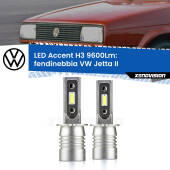 0 Fendinebbia LED H3 9600Lm per VW Jetta II 1984 - 1992 H3: Kit LED Accent 9600LM
