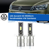 0 Fendinebbia LED H3 9600Lm per VW Santana 1995 - 2012 H3: Kit LED Accent 9600LM