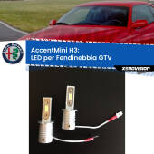 0 Fendinebbia LED H3 9600Lumen per Alfa romeo GTV (916) 1995 -2005 H3 Kit LED AccentMini 9600LM