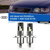 0 Fendinebbia LED H4 29,000Lm per Audi A3 8L 1996 - 2000 H4: Kit LED Moai 29.000Lumen