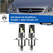 0 Fendinebbia LED H4 29,000Lm per Citroën C5 2001 - 2004 H4: Kit LED Moai 29.000Lumen
